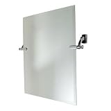 Prestcot 24 x 20 Rectangle Pivot Beveled Mirror in Chrome