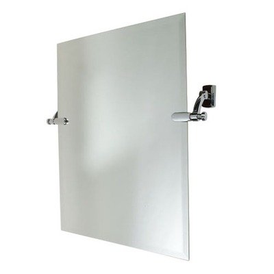 Prestcot 24 x 20 Rectangle Pivot Beveled Mirror in Chrome
