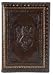 Lions Refillable Leather Journal with Embossed Lion Crest, Gold Edge Sheets, Lined, 6x8"