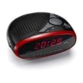 Lenco ICR-200 Uhrenradio (LED-Anzeige, UKW) rot