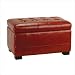Small Manhattan Storage Bench in Red