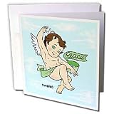 Angels - Angel Peace Green - Greeting Cards-12 Greeting Cards with envelopes