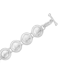 7.5" Round Button Link Bracelet