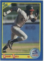 1990 Score Sammy Sosa Rookie Baseball Card #558 - Shipped In Protective Display Case!
