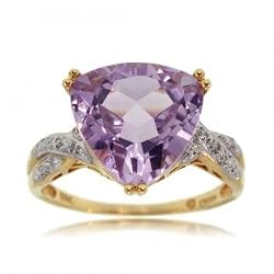 Tempting Amethyst Ring in 10K Yellow Gold-7 Carat Jewel