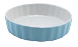 BIA Cordon Bleu 5-Inch Round Quiche, Set of 4, Two-Tone Sky/White