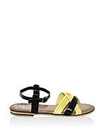 JULIE JULIE Sandalias planas (Negro / Amarillo)