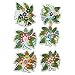 Beaded coasters, 'Bouquet of Stars' (set of 6)
