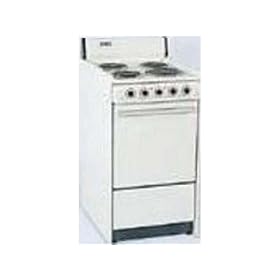 SUMMIT WEM110 is a 20 inch all-electric 220V range with large deep oven and drop down storage beneath oven. Made in USA5