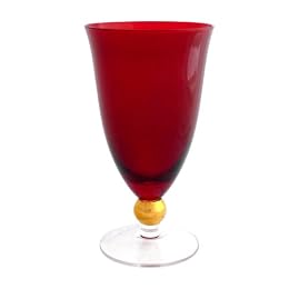 Gold Ball Goblet Set of 6 - Red