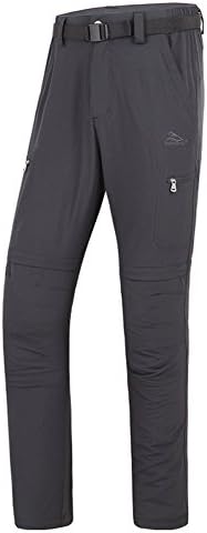 Aihero Men's Outdoor Sports Quick Dry Detachable Hiking Pants (Waist:34.5",Inseam:31", Dark Grey)