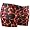 Gem Sports Black/Orange Flame Print Compression Volleyball Shorts