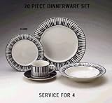 20 Piece Dinnerware Set - Keyboard Theme