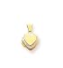 14k Heart Locket with Rhodium Accent