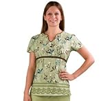 Cherokee Whispering Ridge Empire Waist Scrub Top