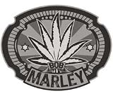 BOB MARLEY - Marley Leaf - Antique Nickel Finish Belt Buckle
