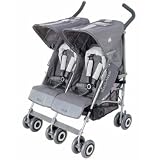 Maclaren Twin Techno Stroller - Silver Grey/Charcoal