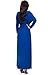 KOH KOH Women's Designer Long Sleeve Asymmetrical Drape Split Maxi Dress