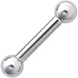 10 Gauge Stainless Steel Barbell Tongue Ring 1/2" 5mm
