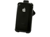 APPLE iPHONE 3G BLACK FACE IN HOLSTER WITH BELT CLIP & SCREEN PROTECTOR (iPhone NOT included)