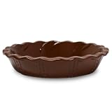 Signature Housewares Sorrento 10-Inch Pie Plate, Chocolate