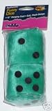 Authenic Fuzzy Dice: Fluorescent Green, 2 1/2