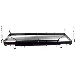 Grace 49 inch French Pot Rack with Grid, Hooks and Chain