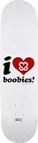 Keep A Breast Foundation I Love Boobies 8.25 White Skateboard Deck