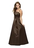 Astrapahl, Zauberhaftes langes Abendkleid, A – Linie, Farbe braun