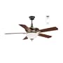 Litex CA52OG5CR Cadoux 52-Inch Five-Blade Ceiling Fan with Remote Control with Scavo Glass Light