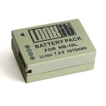 LOOKit® - Batterie NB-10L Lithium-Ion - 1015mAh - pour Canon PowerShot SX50 HS, SX40 HS , PowerShot G15, PowerShot G1 X
