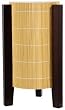 Inexpensive Bargain Discount Table Lamps - 13" Kago Bamboo Matchstick Asian Lantern - Walnut