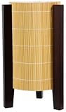 Inexpensive Bargain Discount Table Lamps - 13" Kago Bamboo Matchstick Asian Lantern - Walnut