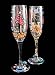 Beach Party Design - Hand Painted - Matching Set of Toasting Flutes - 6 oz.