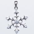 925 Sterling Silver Snowflake Pendants with inlaid Clear CZ 925 Sterling Silver Snowflake Pendants with inlaid Clear CZ