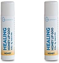 Life Elements Healing Honey Lip Goo, Honey scent, 2 Pack