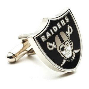 Oakland Raiders NFL Logo'd Executive Cufflinks w/Jewelry Box by Cuff Links