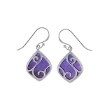 Boma Sterling Silver Purple Turquoise Earrings
