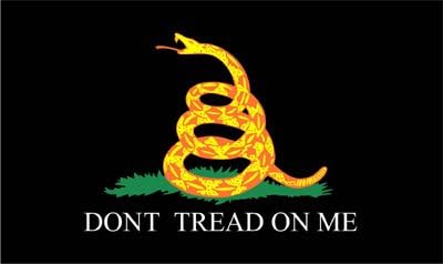 3'x5' Black GADSDEN "Don't Tread on Me" American FLAG