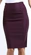 Petite High Waist Stretch Pencil Skirt with Shirred Waist Detail
