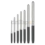 Westward 2AJL9 Roll Pin Punch Set, 1/16 To 5/16 In, 7 Pc