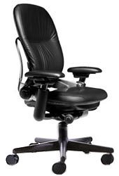 Leap Chair in Black Leather