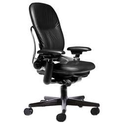 Leap Chair in Black Leather by Steelcase - Authorized Steelcase Retailer by Steelcase