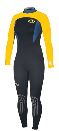 Bare Wetsuits - 3/2mm Women's Velocity Full Wetsuit - Nylon / Black / Black - NBB - 06