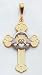 14kt Two-Tone Gold Claddagh Cross - D1518