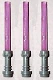Lego Lightsaber Lot of 3: Frosted Light Purple (rare) Lightsabers with Hilts