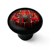 Spiderman Decorative High Gloss Black Ceramic Drawer Knob