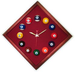 12in Diamond Billiard Clock Felt Clocks