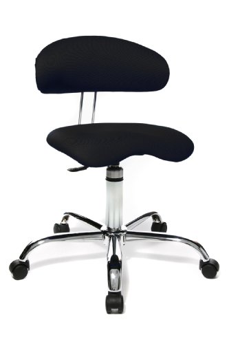 Topstar ST290 W50 Fitnesshocker mit R&uuml;ckenunterst&uuml;tzung Sitness 40, Stoffbezug schwarz Preisvergleich