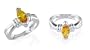 Marquise Cut Citrine Ring Sterling SIlver